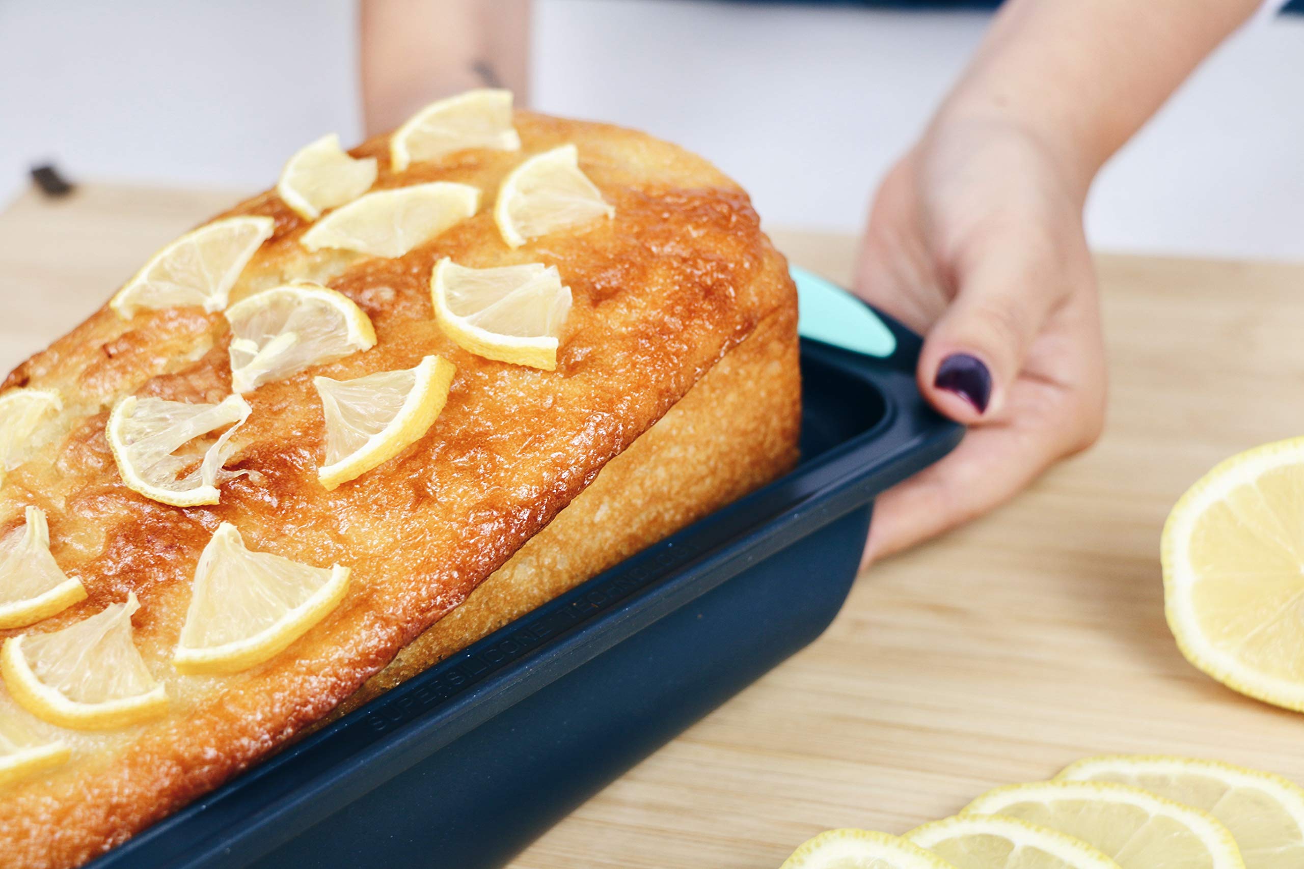 Trudeau easy-clean loaf pan simplifies post-bake cleanup.