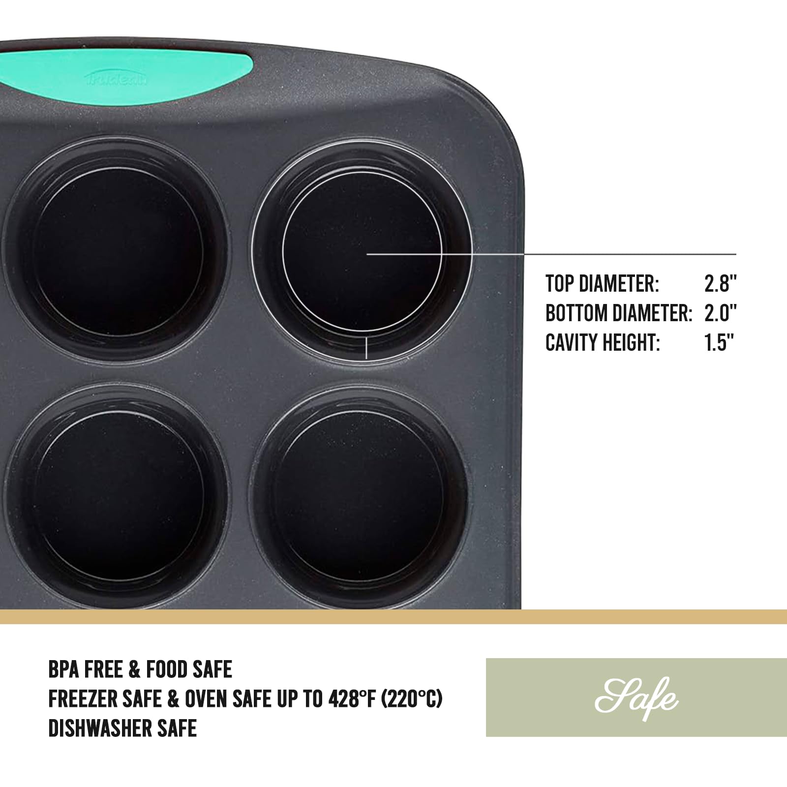 Dishwasher-safe and oven-safe up to 428°F for cleanup.