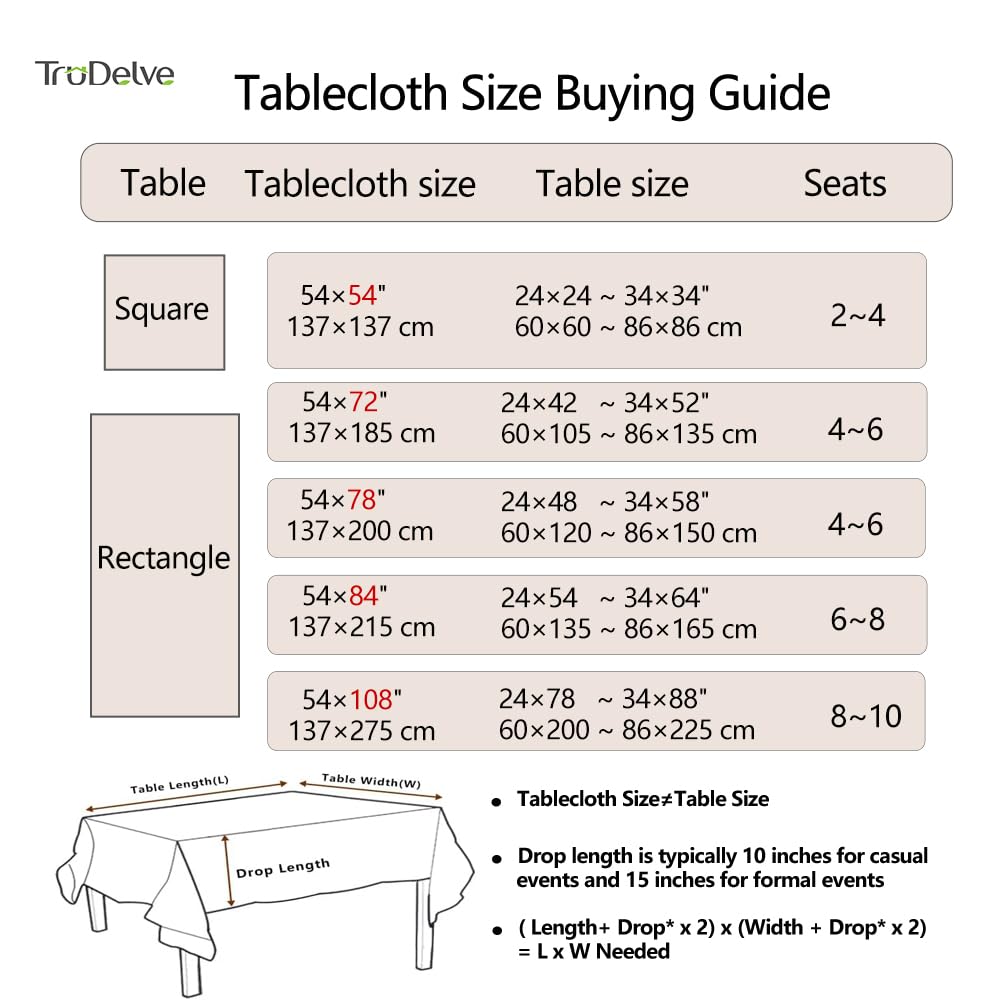 TruDelve tablecloth offers easy care and quick cleanup after meals.