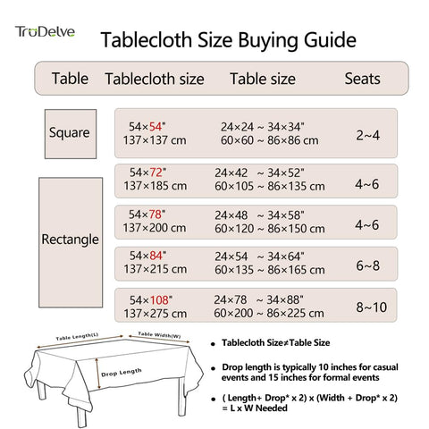 TruDelve tablecloth offers easy care and quick cleanup after meals.