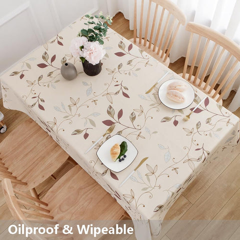 TruDelve tablecloth protects surfaces during family dinners with durable material.