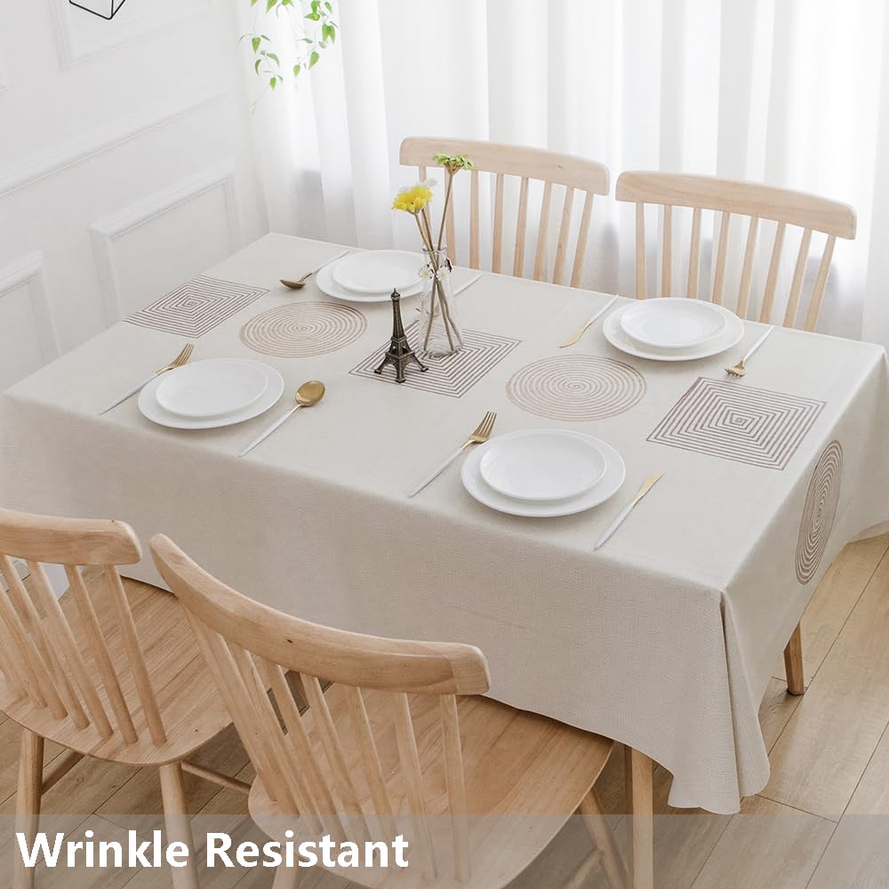 TruDelve wipe-clean tablecloth in use for quick cleanup