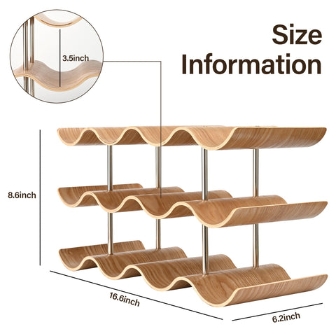 TRUDING compact free-standing wine organizer fits countertop space