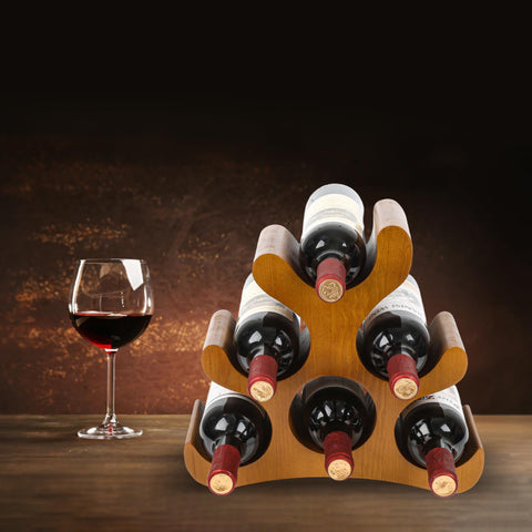 TRUDING six-bottle rack offers elegant display and easy access at home