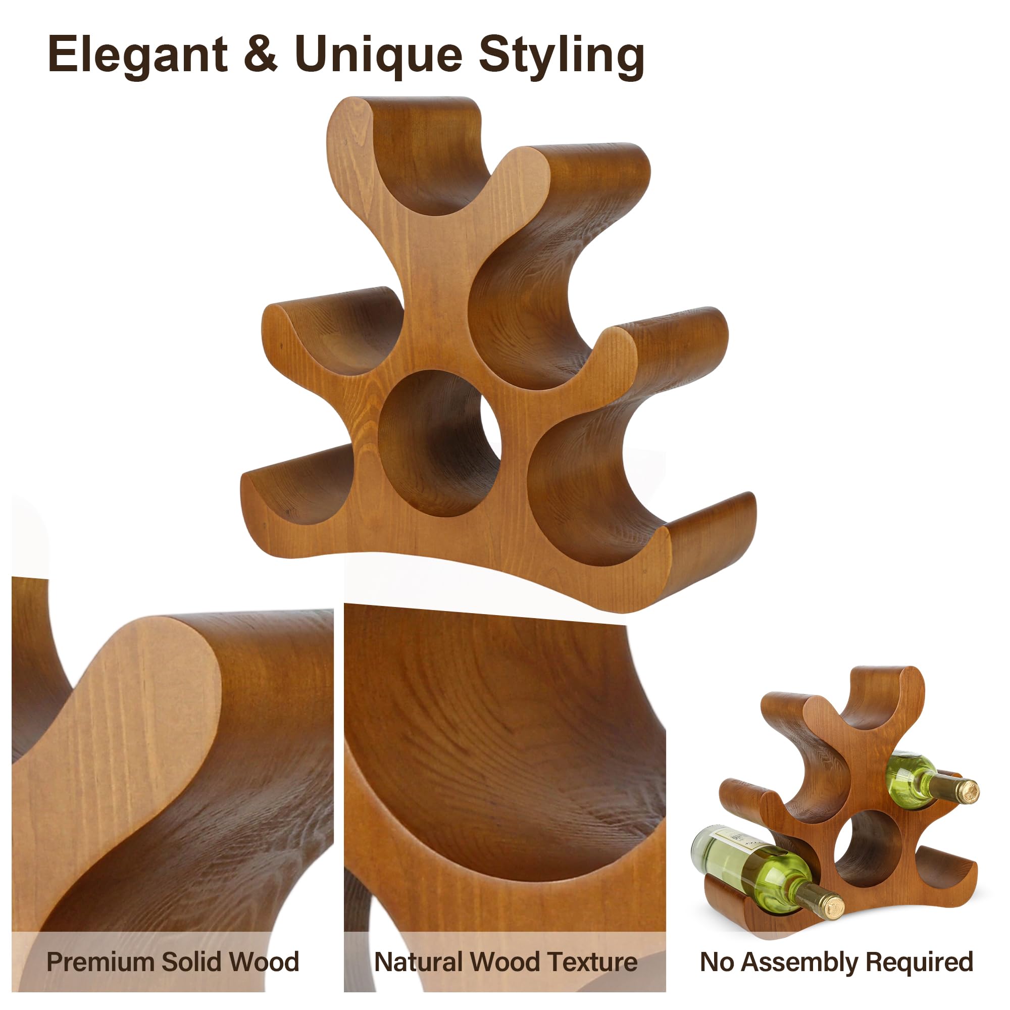 TRUDING wine rack features open design for easy bottle access during gatherings