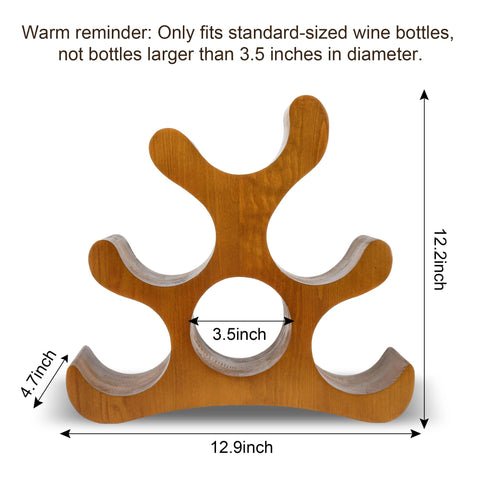 TRUDING wooden stand highlights sturdy construction for reliable wine storage on kitchen surfaces