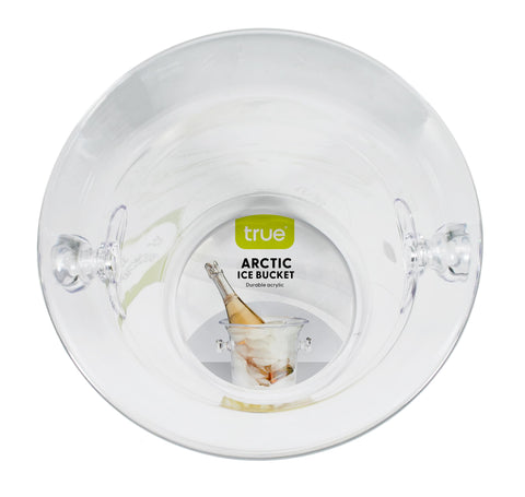 TRUE wedding table centerpiece ice bucket complements decor and guests.