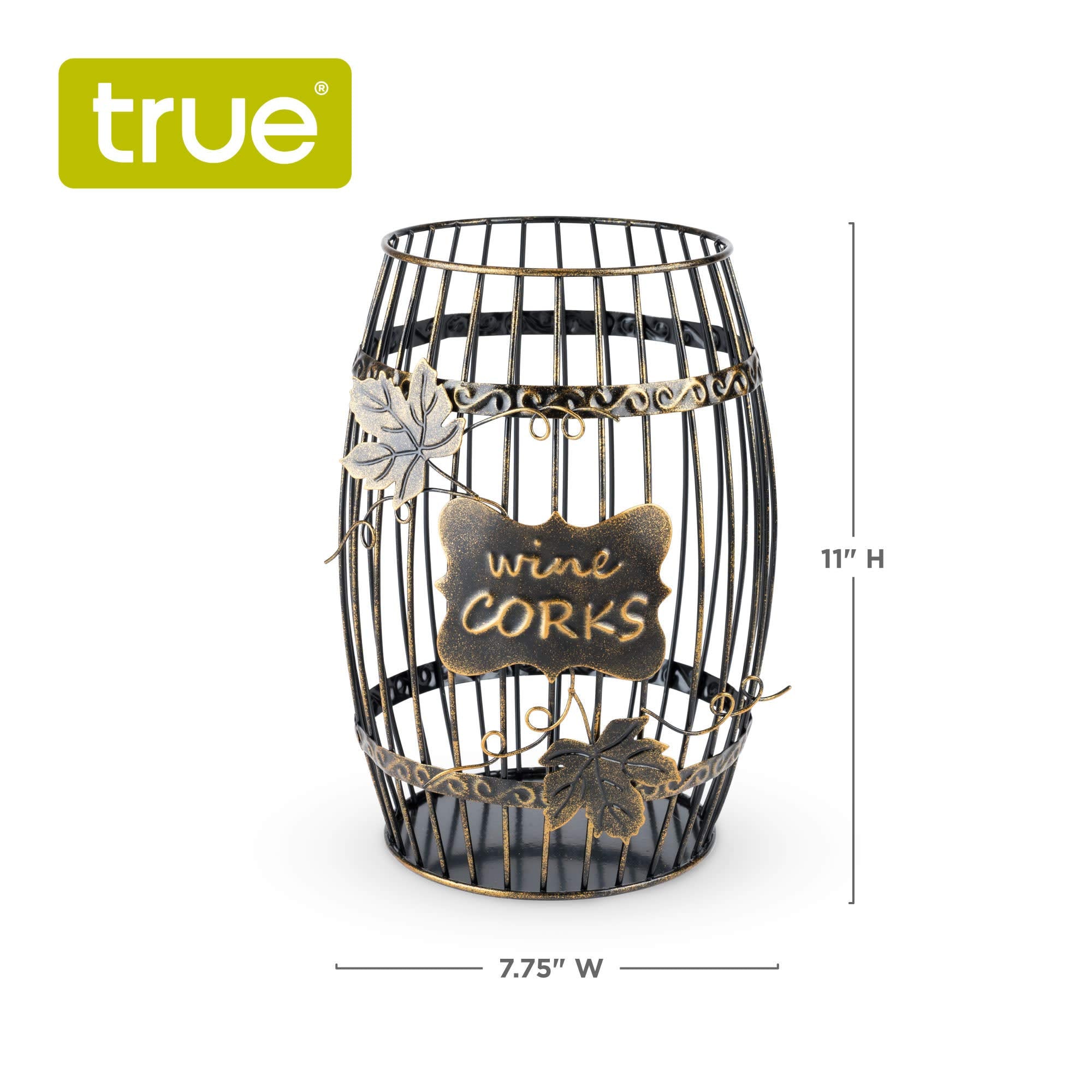TRUE True Display rustic barrel design complements kitchen or den