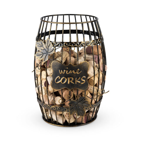 TRUE True Display barrel cage cork holder adds rustic charm to home bar