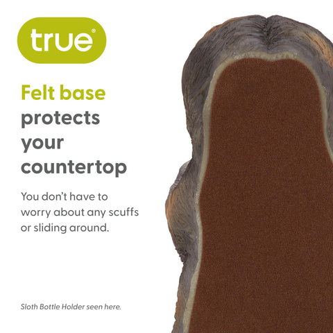 TRUE Flamingo has a felt base to protect surfaces and prevent slips.