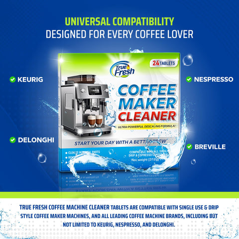 True Fresh tablets demonstrate compatibility with Breville and Nespresso