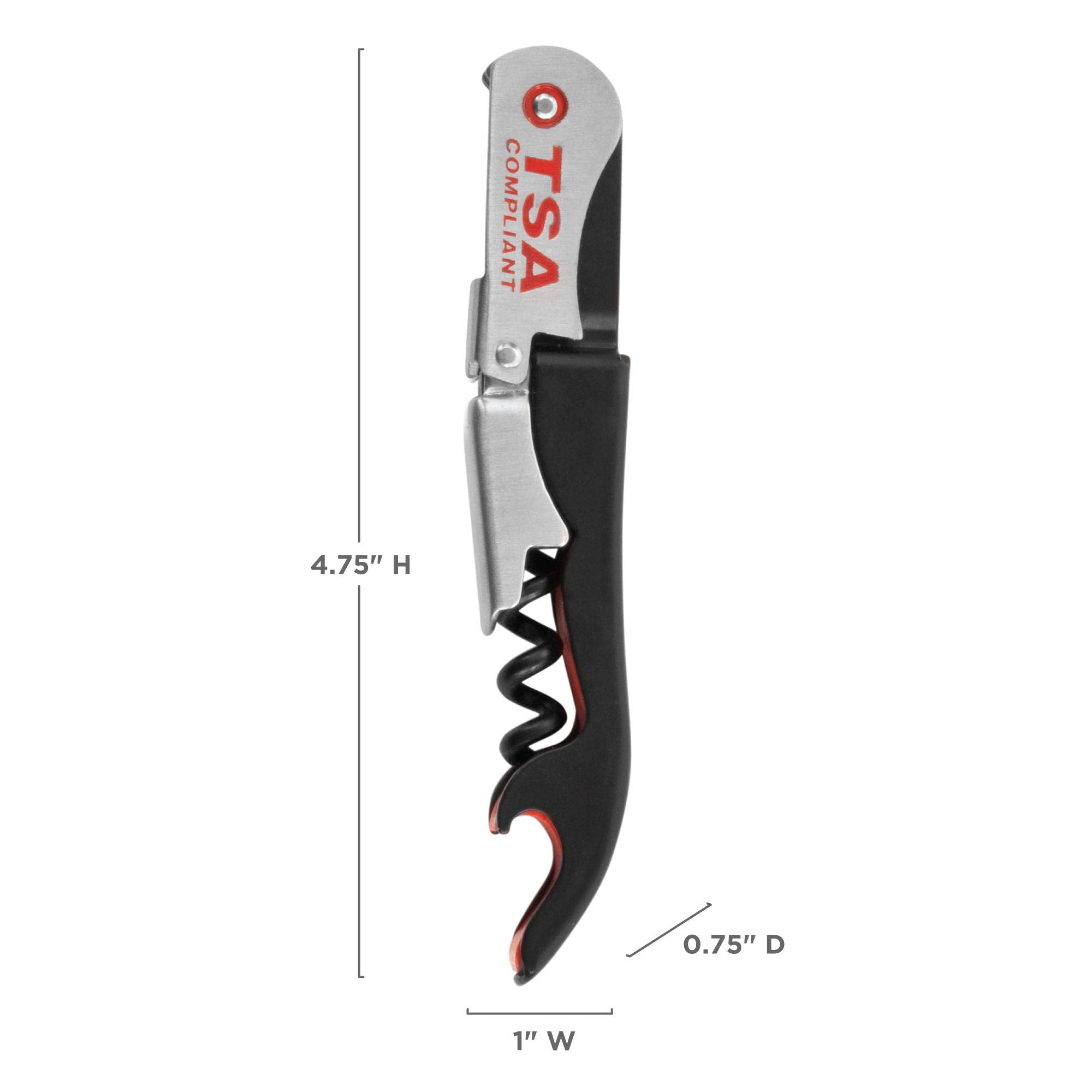 TRUE Jetsetter built-in bottle opener demonstrated for beers and soft drinks.