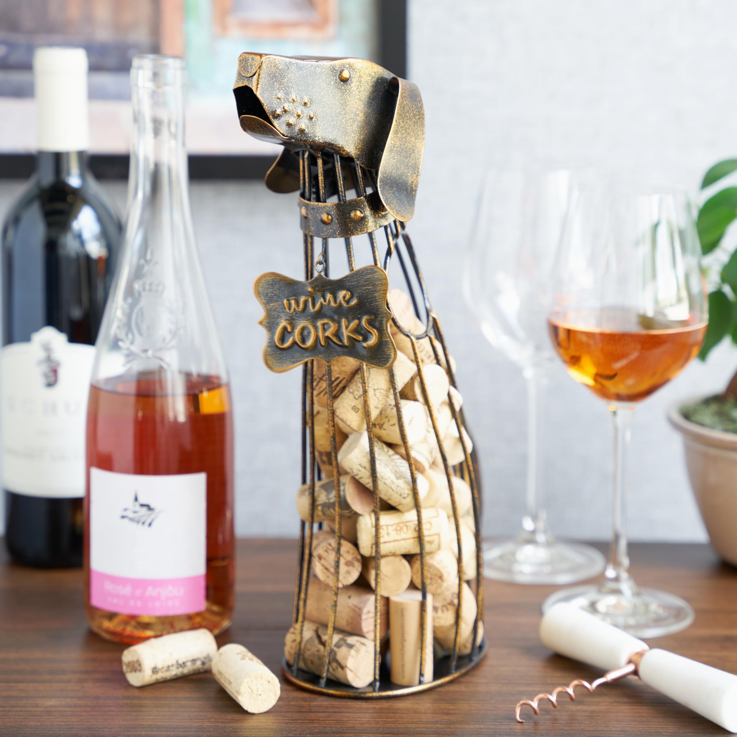TRUE kitchen decor wine cork display enhances your wine corner.