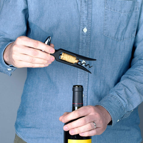 TRUE True Self Pulling Corkscrew fits in kitchen drawers for quick openings