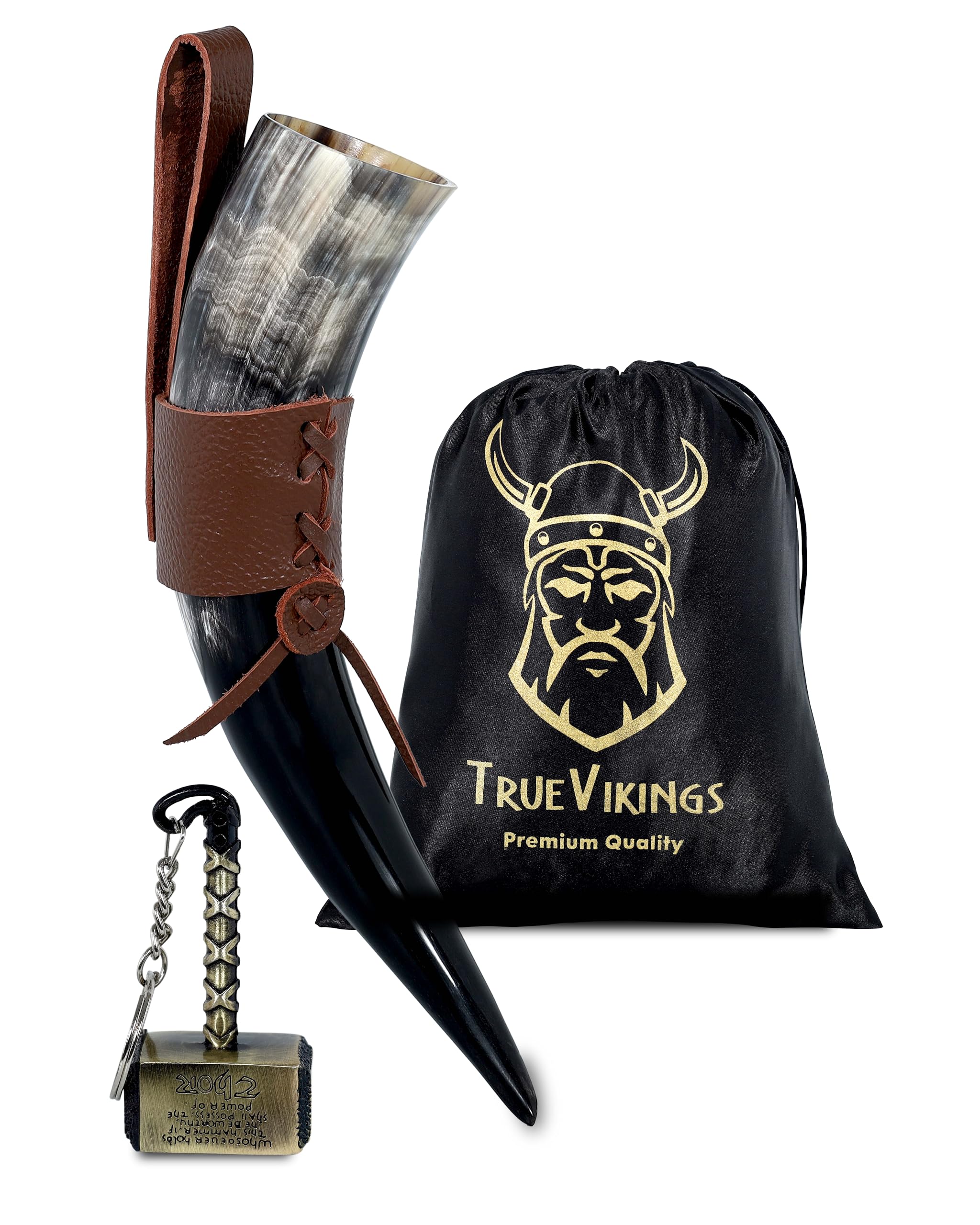 TRUE VIKING drinking horn 10oz for beer and mead enjoyment.