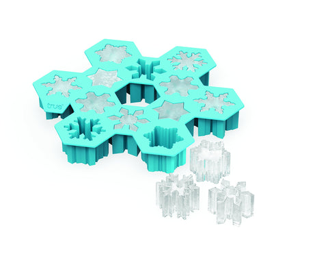 TrueZoo snowflake tray displayed on a home bar for entertaining