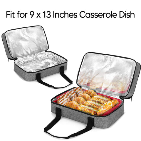 Trunab interior with aluminum foil and PE foam insulation helps keep food warm or cold.