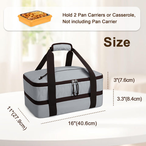 Trunab insulated casserole carrier fits 9x13 dishes for versatile transport.