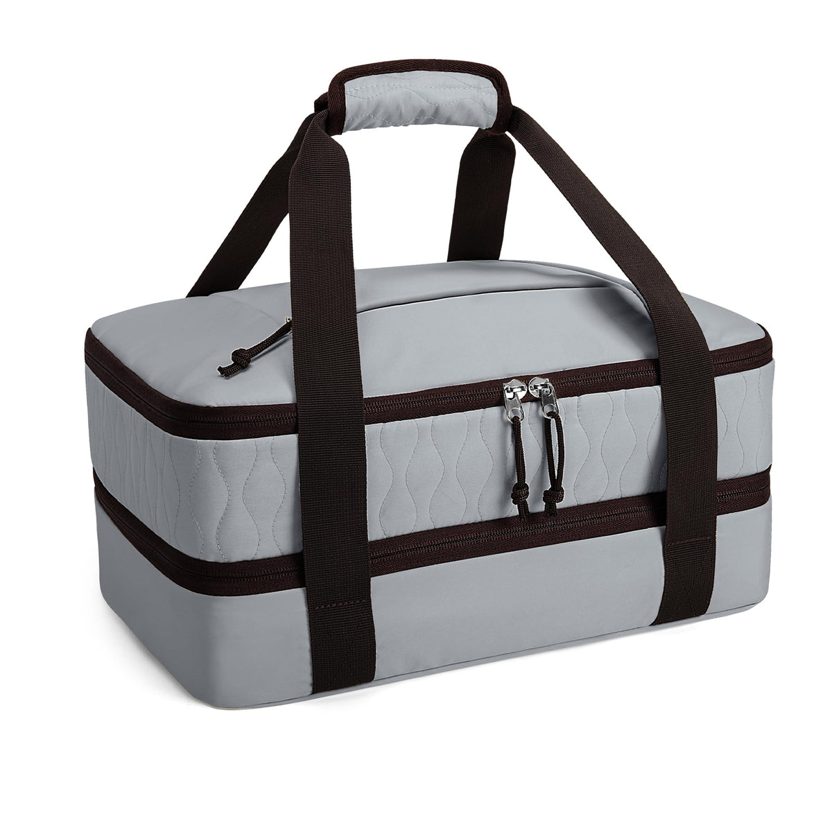 Trunab insulated casserole carrier outer view highlights durable shell for on-the-go meals.