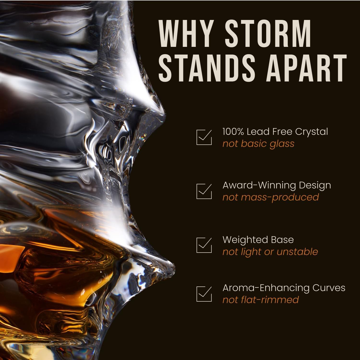 TSUKIGLASS bourbon scotch serving set enhances home bar ambience