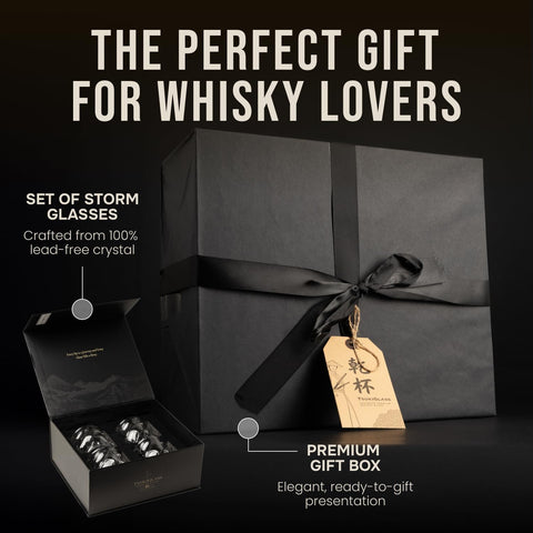 TSUKIGLASS 2-piece whiskey glasses ready for neat or on the rocks