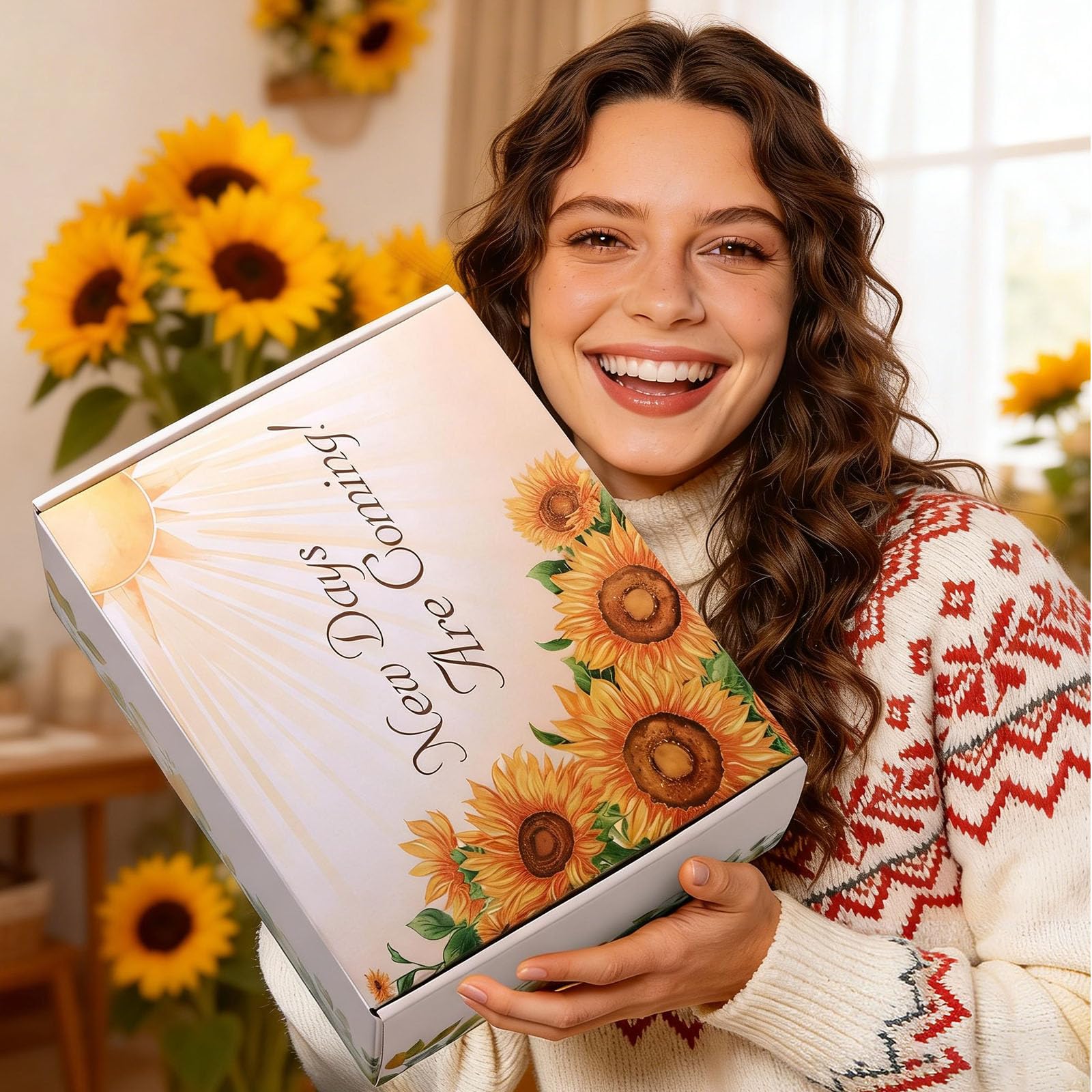 TsunNee sunflower bracelet with uplifting message