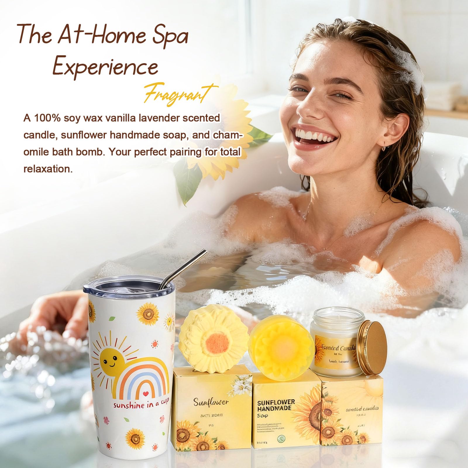 TsunNee sunflower handmade soap for gentle cleansing and fragrance