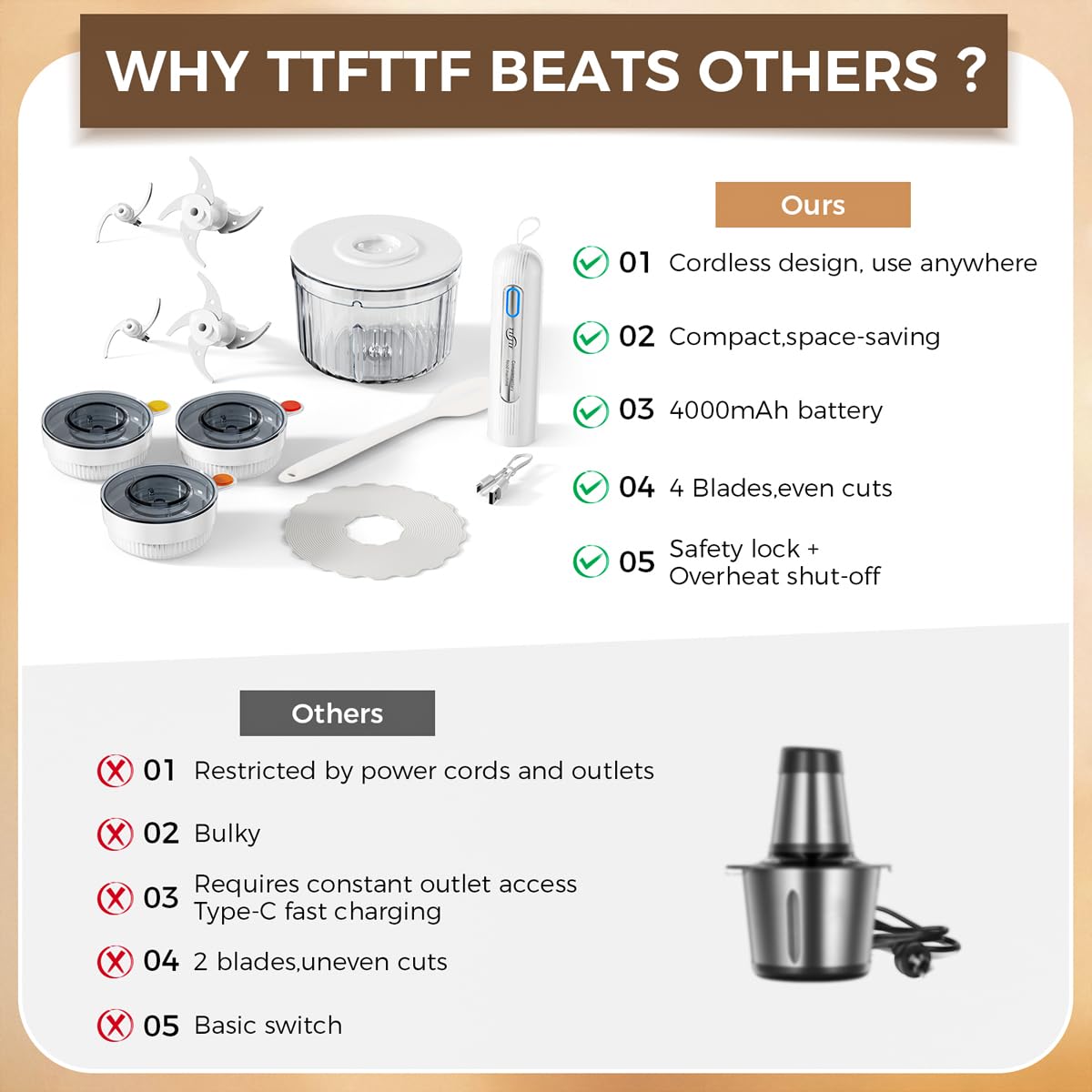 TTFTTF dishwasher-safe components simplify cleanup after meal prep