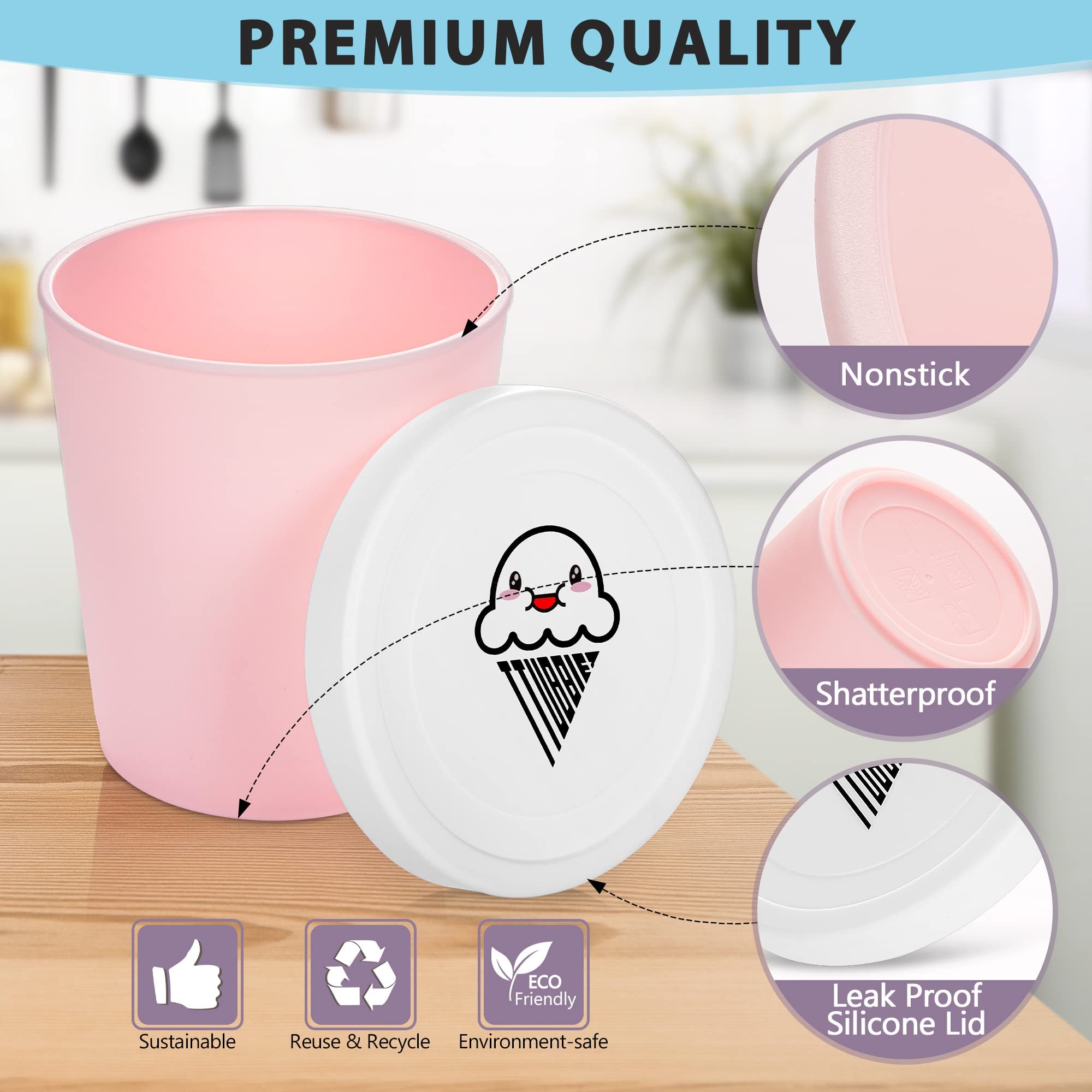 TTUBBIEZ stackable design saving freezer space and keeping items organized.
