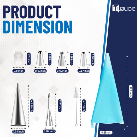 Tuauoe cone-shaped molds ensure uniform cones for perfect presentations.
