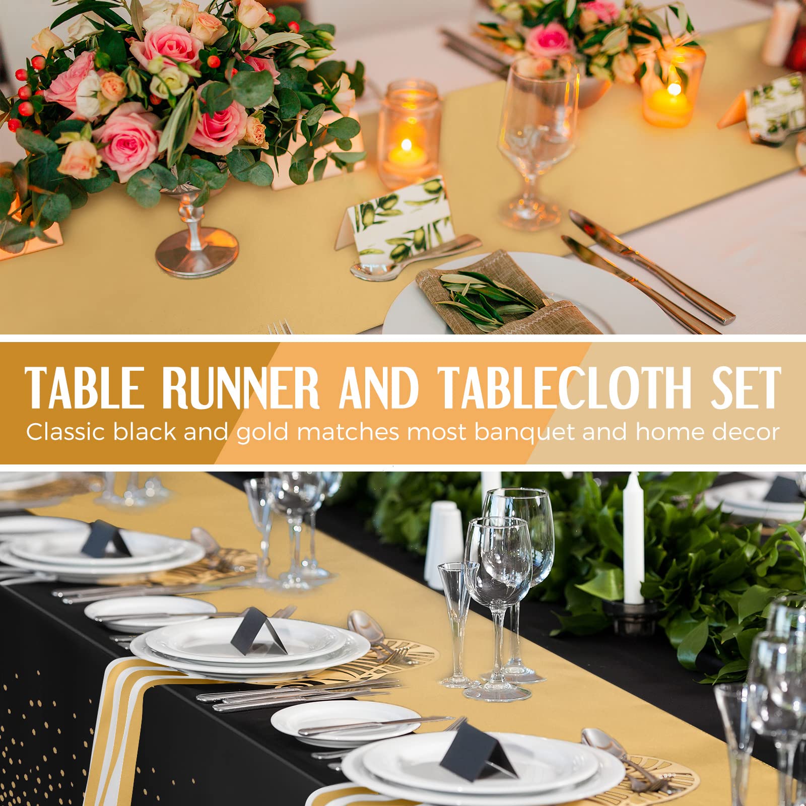 Tudomro satin runner 12x108 inches offers flexible decorating options.
