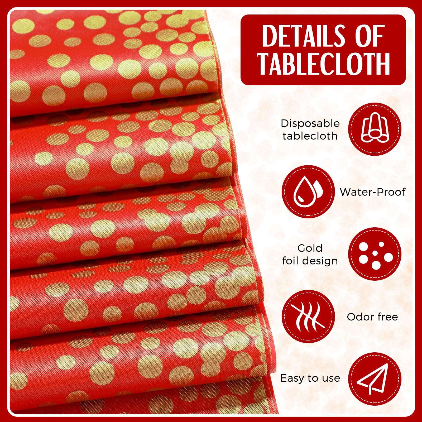 Tudomro seamless polka-dot wedding decor on a formal table.