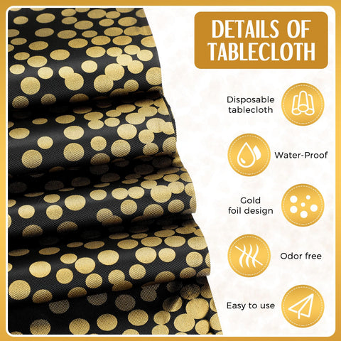 Tudomro waterproof PEVA tablecloth keeps surfaces clean during celebrations.