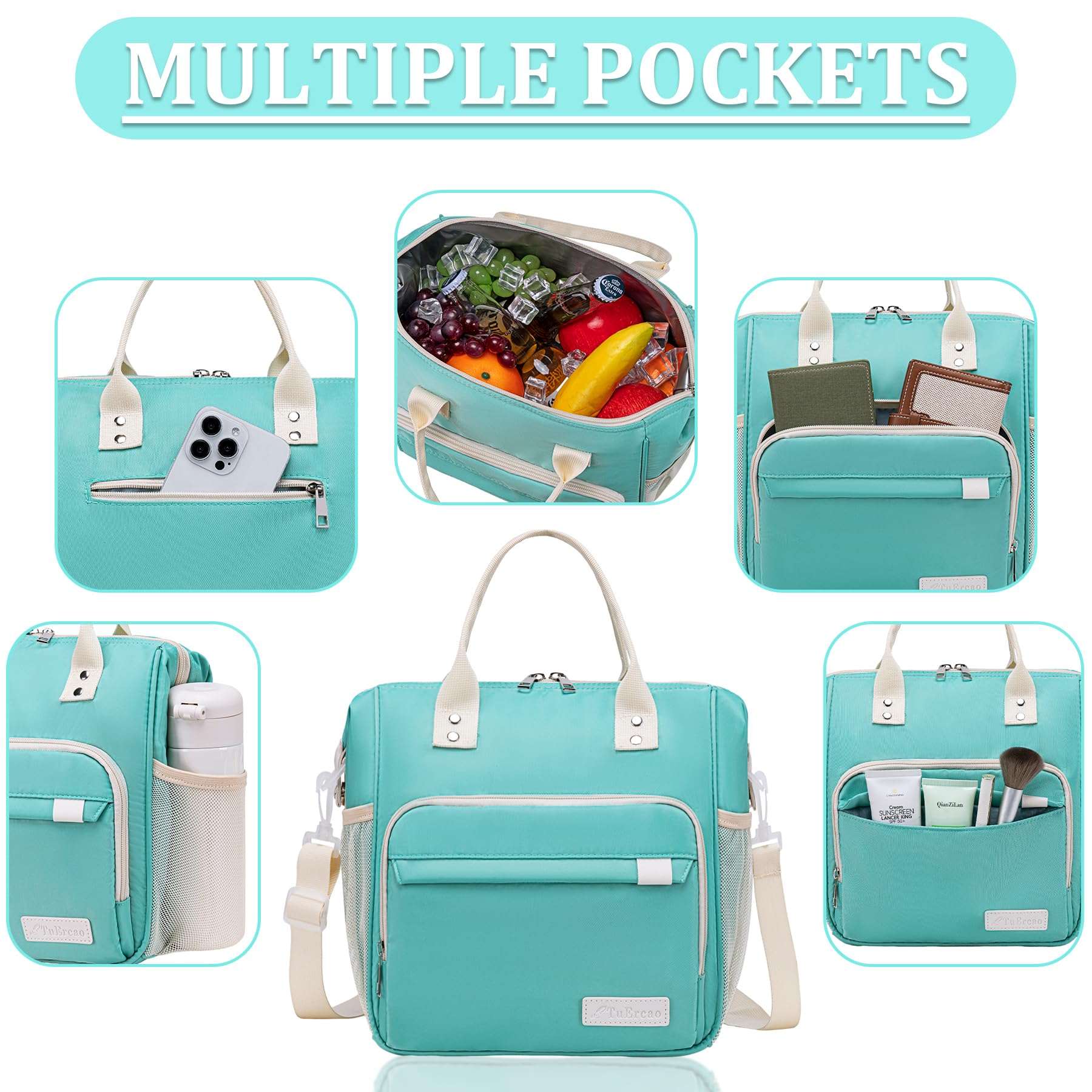 TuErCao velcro pocket for cutlery or snacks on the go.