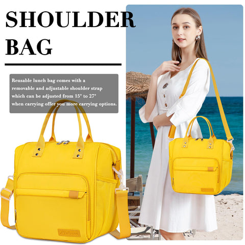 TuErCao yellow lunch bag usage scenarios for everyday life