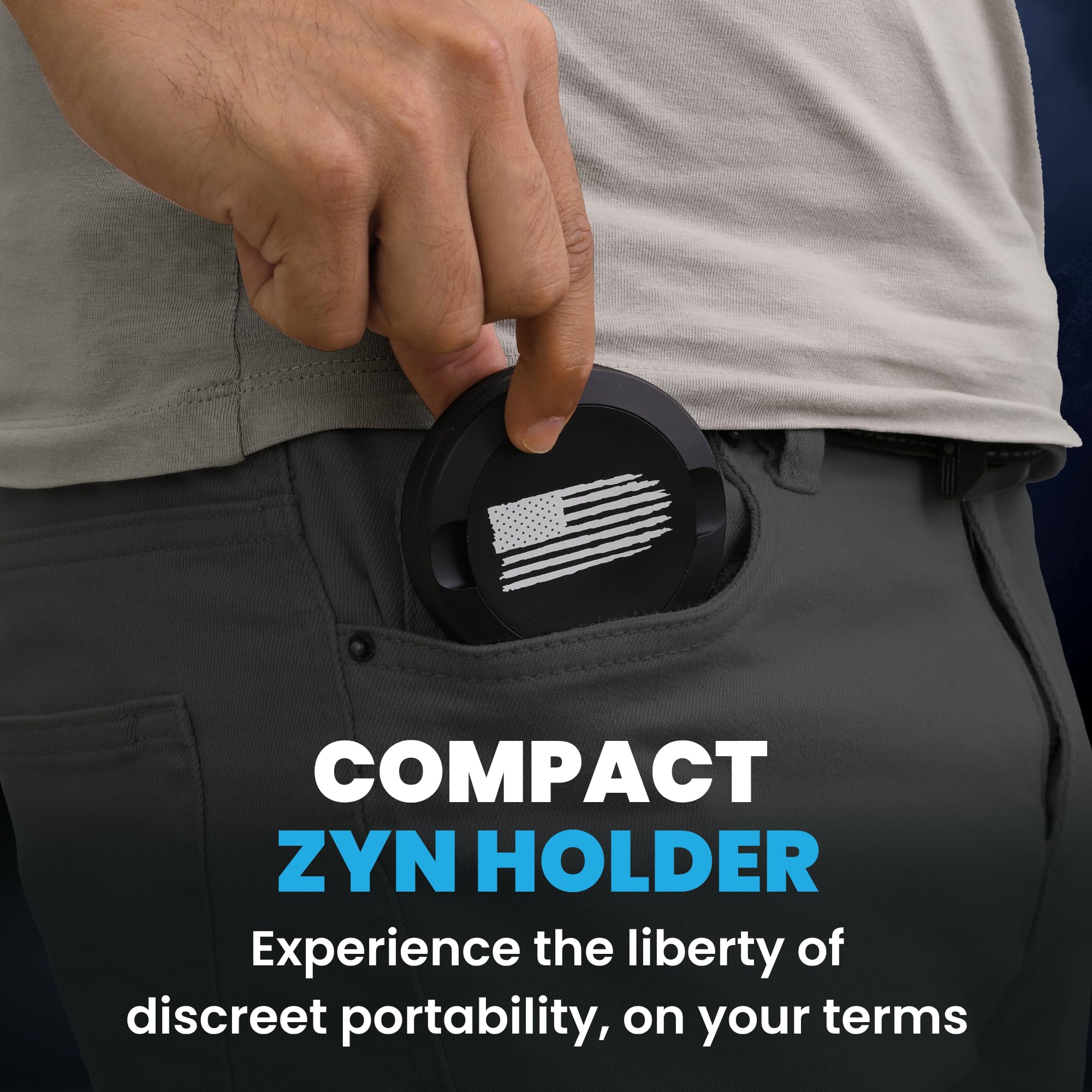 TuffTynz discreet Zyn container minimizes dust and moisture with secure closure.