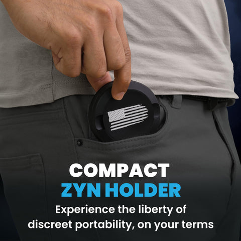 TuffTynz discreet Zyn container minimizes dust and moisture with secure closure.