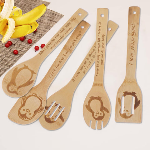 TULUNAYN penguin kitchen decor spoons as cute home accent