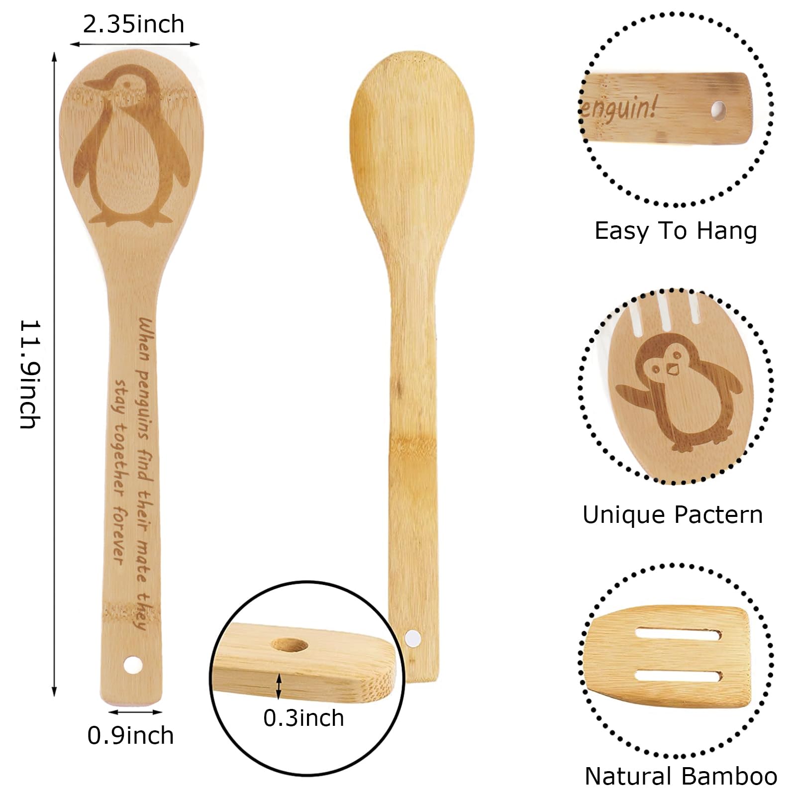 TULUNAYN penguin solid spoon for sturdy sautéing