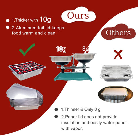Tunpug Christmas foil container with snowflake lid, keeps cookies fresh during winter