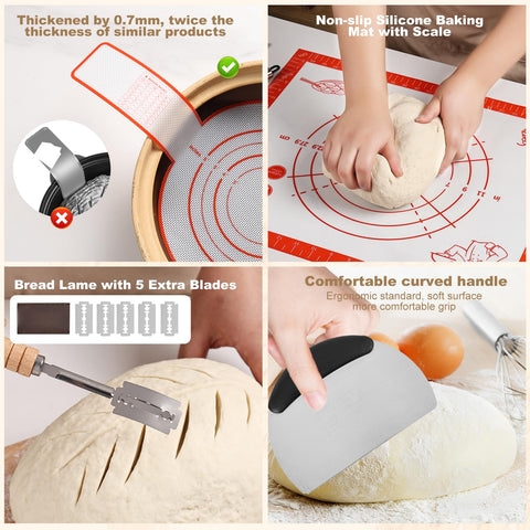 Tunyet dough scraper helps quick dough handling and cleanup.