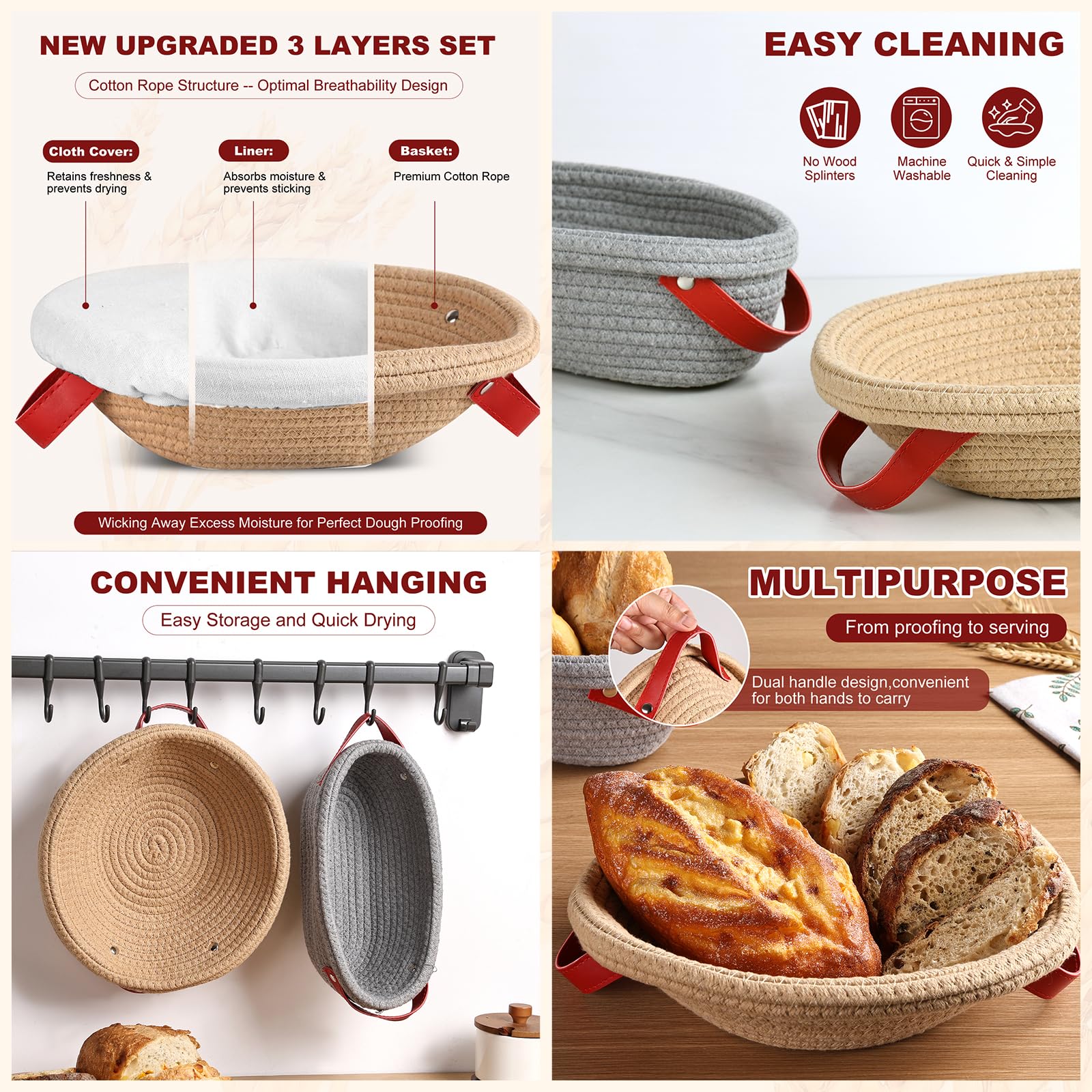 Tunyet silicone baking mat provides nonstick surfaces and simple cleanup.