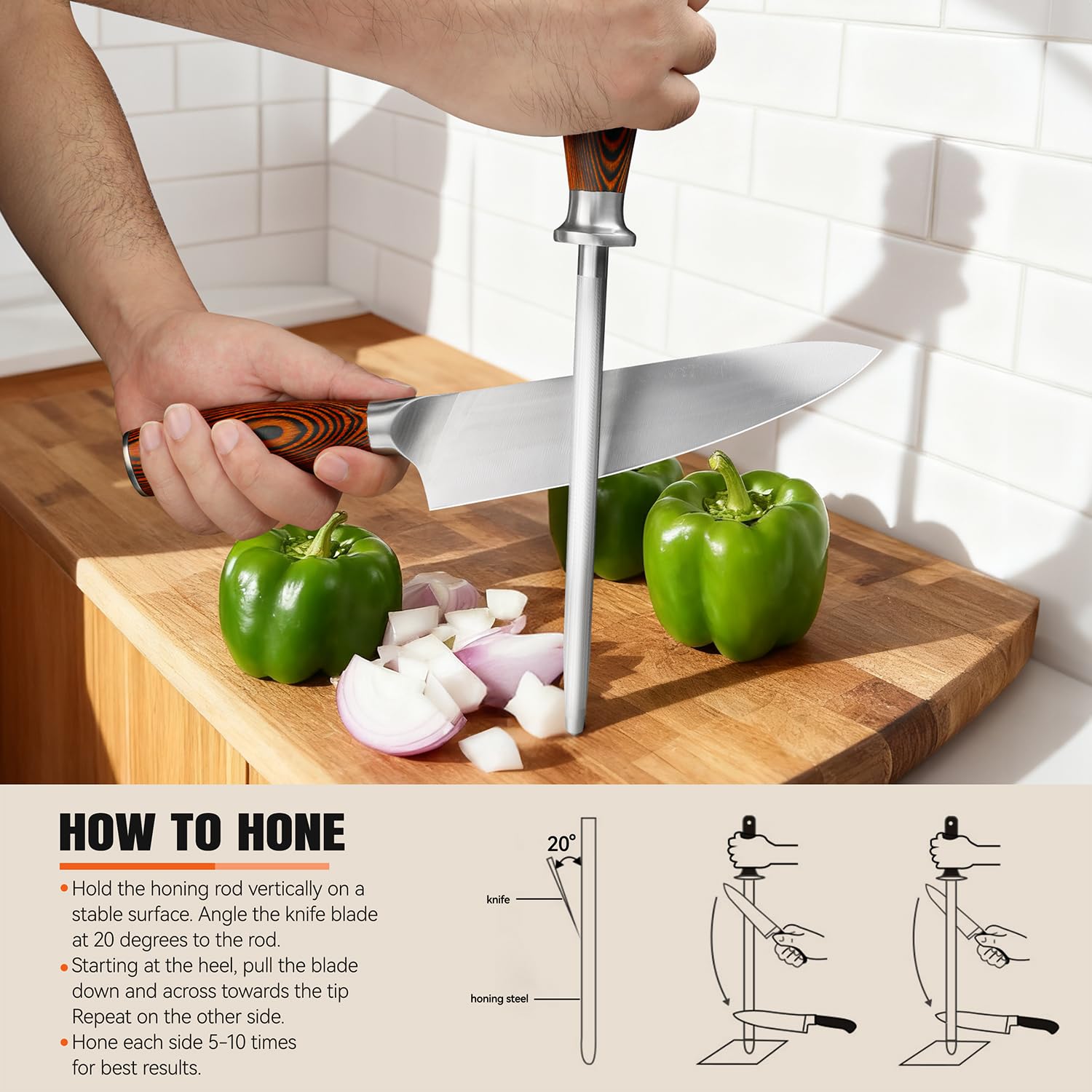 TUO honing rod with luxury case invites gifting and organization.