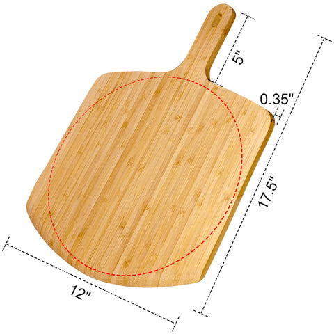 TUOCON pizza peel with hanging hole keeps storage neat.