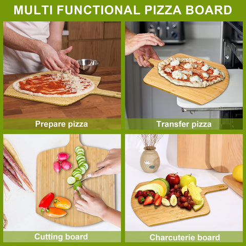 TUOCON wooden spatula supports checking crust during baking.