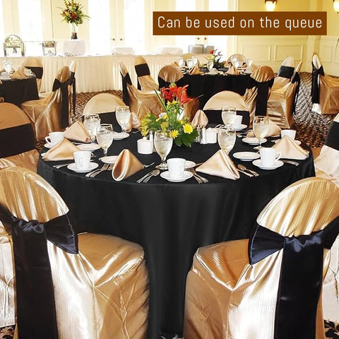 TUOTPE 120-inch round tablecloth fitting a large table.