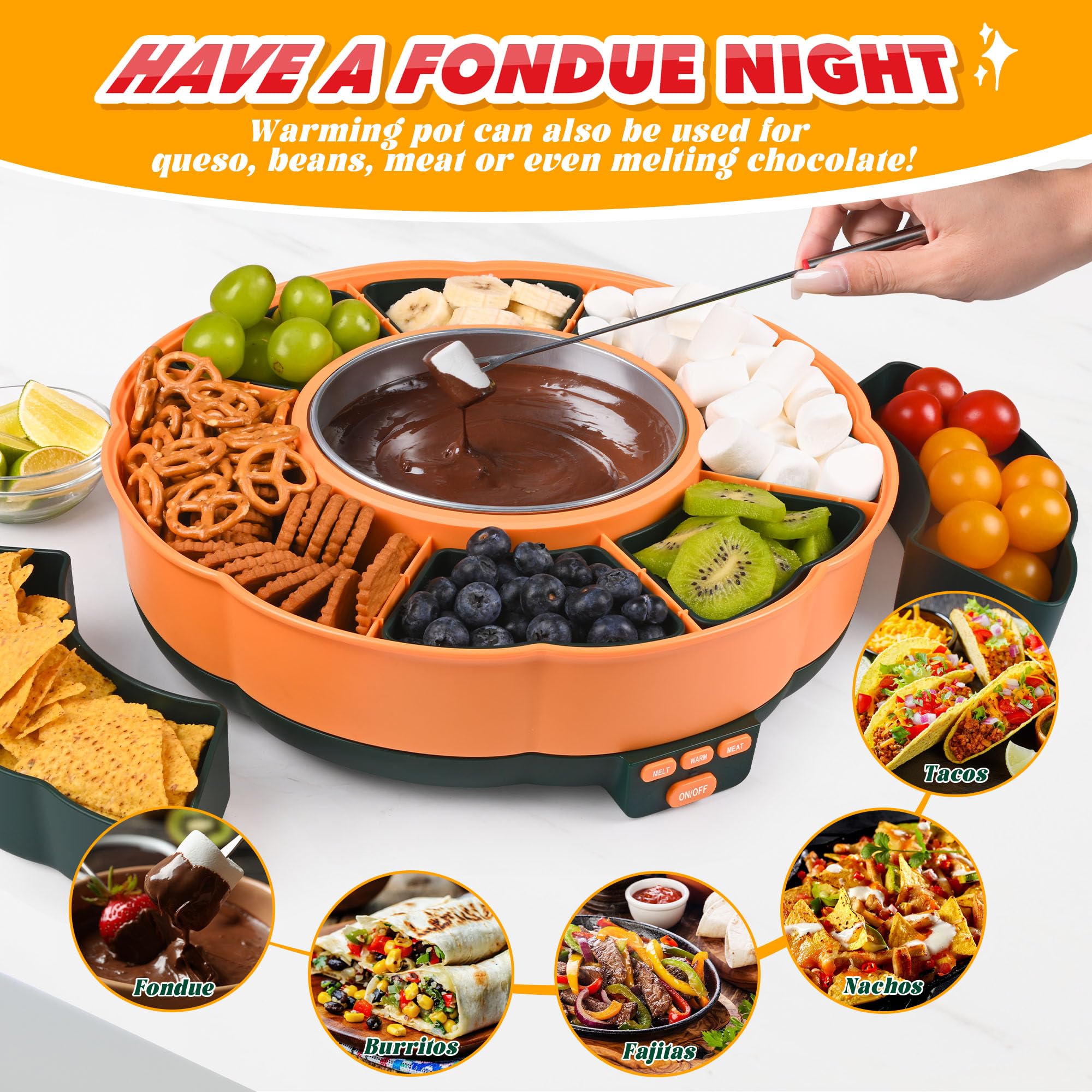 Tupoyi detachable Lazy Susan tray rotates for effortless topping access.
