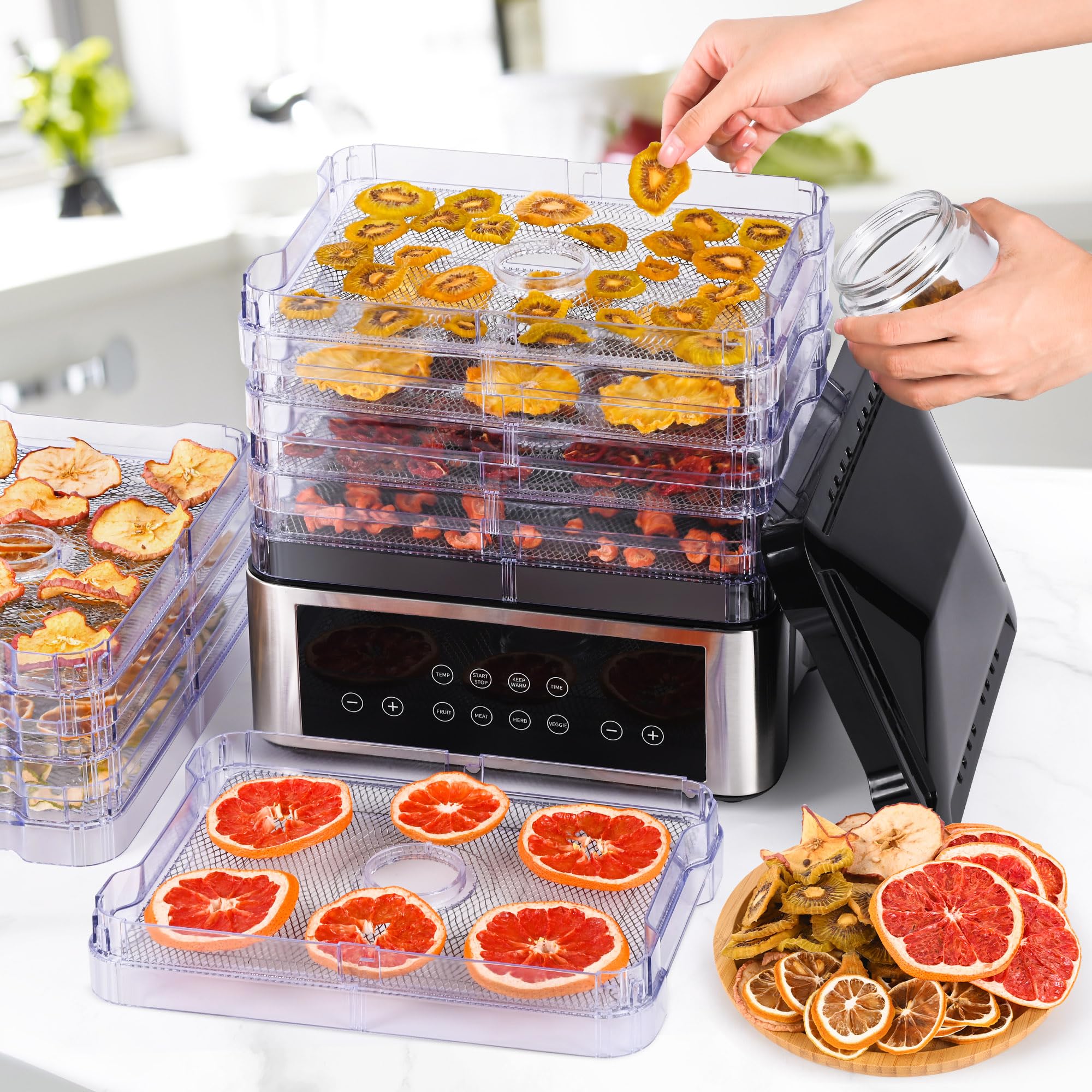 Tupoyi compact design fits on countertops and storage