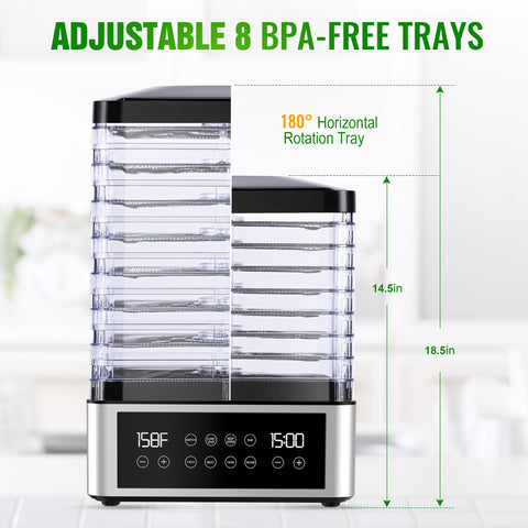 Tupoyi dehydrator trays removed for easy cleaning