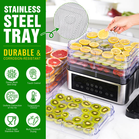 Tupoyi dehydrator trays rotated 180 degrees for flexible layout